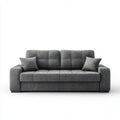 Dwuosobowa sofa z tkaniny, ciemnoszara, 200 × 90 × 88 cm