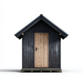 Drewniany schowek ogrodowy czarno-naturalny 200 x 120 x 210 cm z dachem dwuspadowym